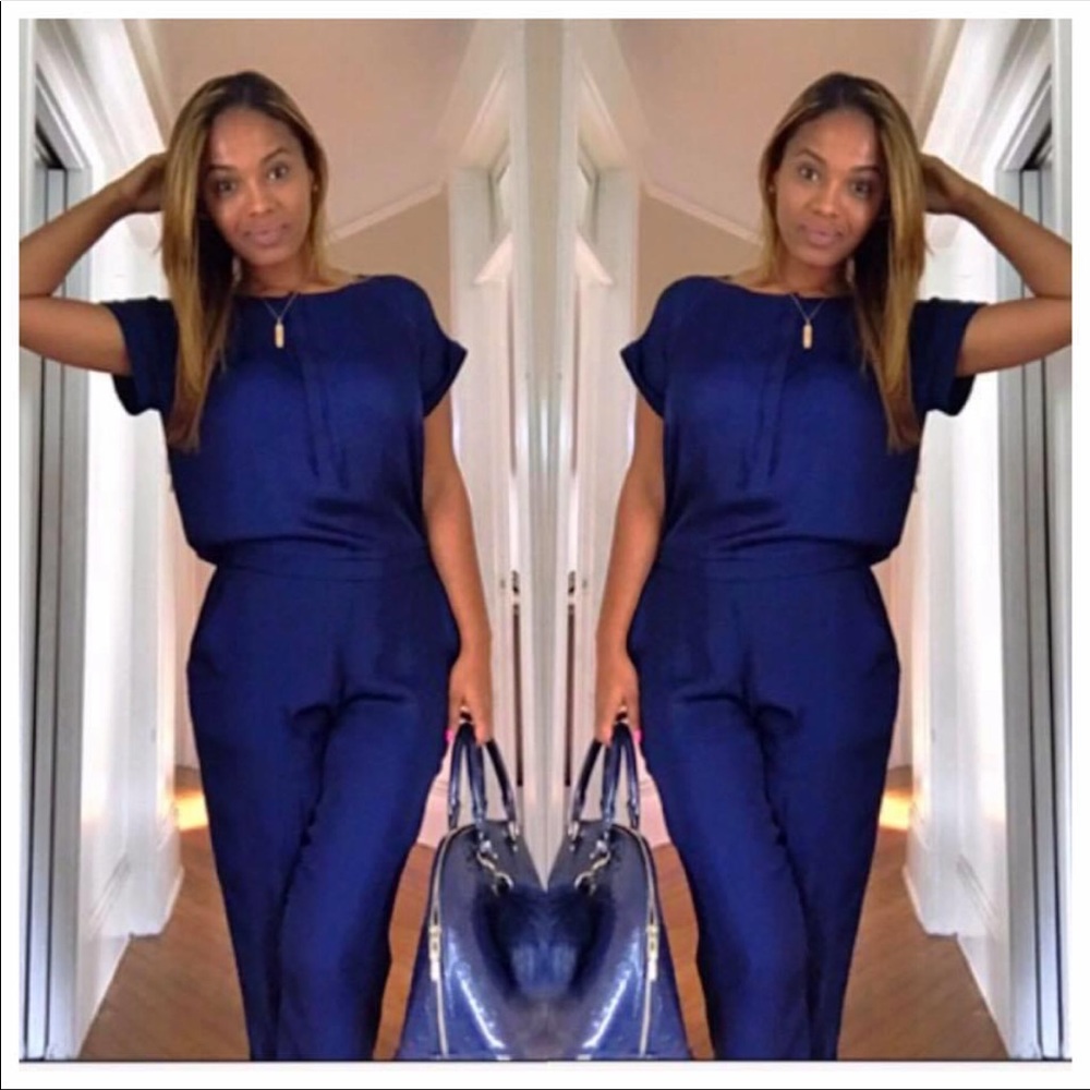 Solid Blue Silk Jumper